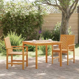 Garden Dining Set 3 pcs Brown 90 x 90 x 74 cm Solid acacia wood 3154104
