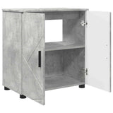 Bathroom Furniture Set 3 pcs Concrete grey Engineered wood 3392946