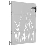Garden Gate 85x125 cm Corten Steel Grass Design 153222