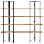 4-Tier Bookcase 160x35x160 cm Solid Mango Wood 286603