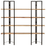 4-Tier Bookcase 160x35x160 cm Solid Mango Wood 286603