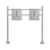 ZNTS Double Mailbox on Stand Stainless Steel 271746