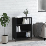 Shelf Cabinet Black 69.5x32.5x90 cm Engineered Wood 828373