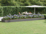 Garden Raised Bed Grey Powder-coated steel Large Durable 319044