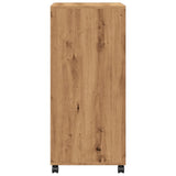 Rolling Cabinet Artisian Oak 55x40x91 cm Engineered Wood 853190