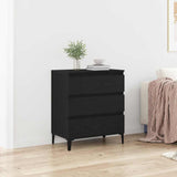 Sideboard with Drawer Black Oak 60 x 35 x 70 cm Engineered Wood 862596