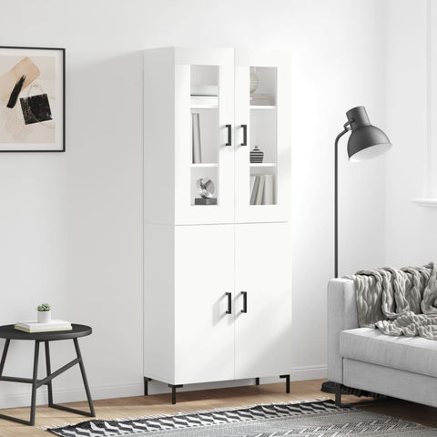 Highboard White 69.5x34x180 cm Engineered Wood 3198209
