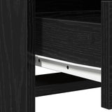 Dressing Table Set with Drawer 3 pcs Black Oak Engineered Wood 3334291