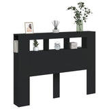 LED Headboard Black 140x18,5x103,5 cm Engineered Wood 837345