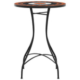 Mosaic Bistro Table Terracotta and White 50x70 cm Ceramic 4003401