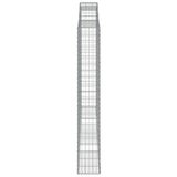 Arched Gabion Baskets 2 pcs 300x30x200/220 cm Galvanised Iron 3146611
