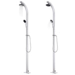 ZNTS Garden Shower with Grey Base 220 cm Aluminium 3070796