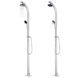 Garden Shower with Grey Base 220 cm Aluminium 3070796
