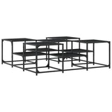 Coffee Table Black 121x121x40 cm Engineered Wood 839068