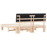 Bed Frame with Upholstered Headboard Black 180 x 200 cm 3398071