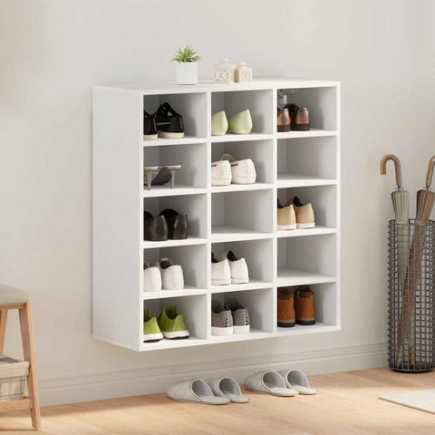 Shoe Cabinet White 77.5 x 30 x 83.5 cm Engineered wood 808720
