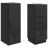Cabinet Set 2 pcs Black 33 x 34.5 x 87 cm Engineered Wood 3416809