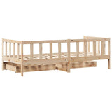 Daybed with Drawers without Mattress 80x200 cm Solid Wood 3302075