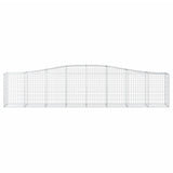 Arched Gabion Baskets 9 pcs 400x50x80/100 cm Galvanised Iron 3145950