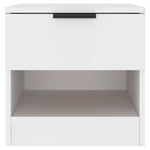 Bedside Cabinets 2 pcs White Engineered Wood 811251
