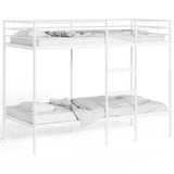 Bunk Bed without Mattress White 100x190 cm Steel 42000330