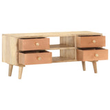 TV Cabinet 110x30x45 cm Solid Mango Wood 287874