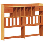 ZNTS Bookcase Bed without Mattress Wax Brown 160x200 cm Solid Wood Pine 3322816