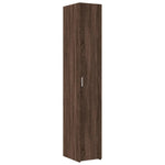 Slim Storage Cabinet Brown Oak 30x42.5x225 cm Engineered Wood 3281265