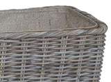 Firewood Basket 2 pcs Grey Lacak Rattan 42020971