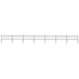 Garden Fence Steel Sturdy Rectangular Modern 277608