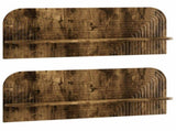Wall Shelf 2 pcs Smoked Oak 102 x 13.5 x 37.5 cm 8014964