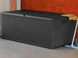 Garden Storage Box Anthracite 120x56x63 cm PP Rattan 43711