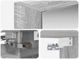 Bathroom Mirror Cabinet with Door Grey Sonoma 30 x 10.5 x 50 cm 889020