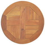 Table Top Solid Teak Wood Round 2.5 cm 40 cm 316153