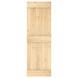 Sliding Door with Hardware Set 70x210 cm Solid Wood Pine 3203179