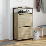 Shoe Cabinet Sonoma Oak 60x34x112 cm Engineered Wood 840030