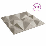 Wall Panels 12 pcs Diamond Beton 50 x 50 cm XPS Foam 42046065