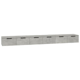 Wall Cabinets 2 pcs Concrete Grey 102x30x20 cm Engineered Wood 3115903
