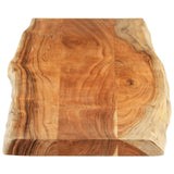 Table Top 180x40x3.8 cm Rectangular Solid Wood Acacia Live Edge 370641