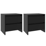 Bedside Cabinets 2 pcs Black 45x34.5x44.5 cm Engineered Wood 809848
