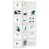 Room Divider 3 Panels White Solid Wood Paulownia 358687
