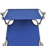 Sunlounger Blue Powder-coated aluminium Standard Foldable 47769