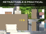 Retractable Side Awning, Outdoor Privacy Screen for Garden, Hot Tub, Balcony, Terrace, Pool, 400 x T3398P313626