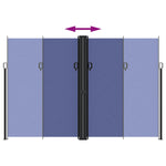 Retractable Side Awning Blue 220x1200 cm 4004866
