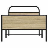 Bed Frame without Mattress 90x200 cm Sonoma Oak Engineered Wood 4100439