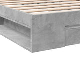 Bed Frame with Storage with Drawer Concrete Grey 80 x 200 cm 3429602