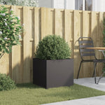 ZNTS Planter Black 49x47x46 cm Steel 841559