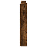 Storage Headboard with LED Smoked Oak Engineered Wood 3418675
