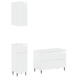 3 Piece Bathroom Cabinet Set ZWOLLE High Gloss White 3417760