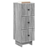 Drawer Cabinet Grey Sonoma 33 x 34.5 x 90 cm Engineered Wood 893931